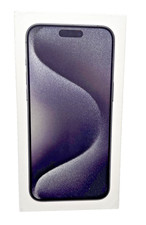 Apple iPhone 15 Pro Max Empty Box Black Titanium 256GB w/ Sticker Inserts