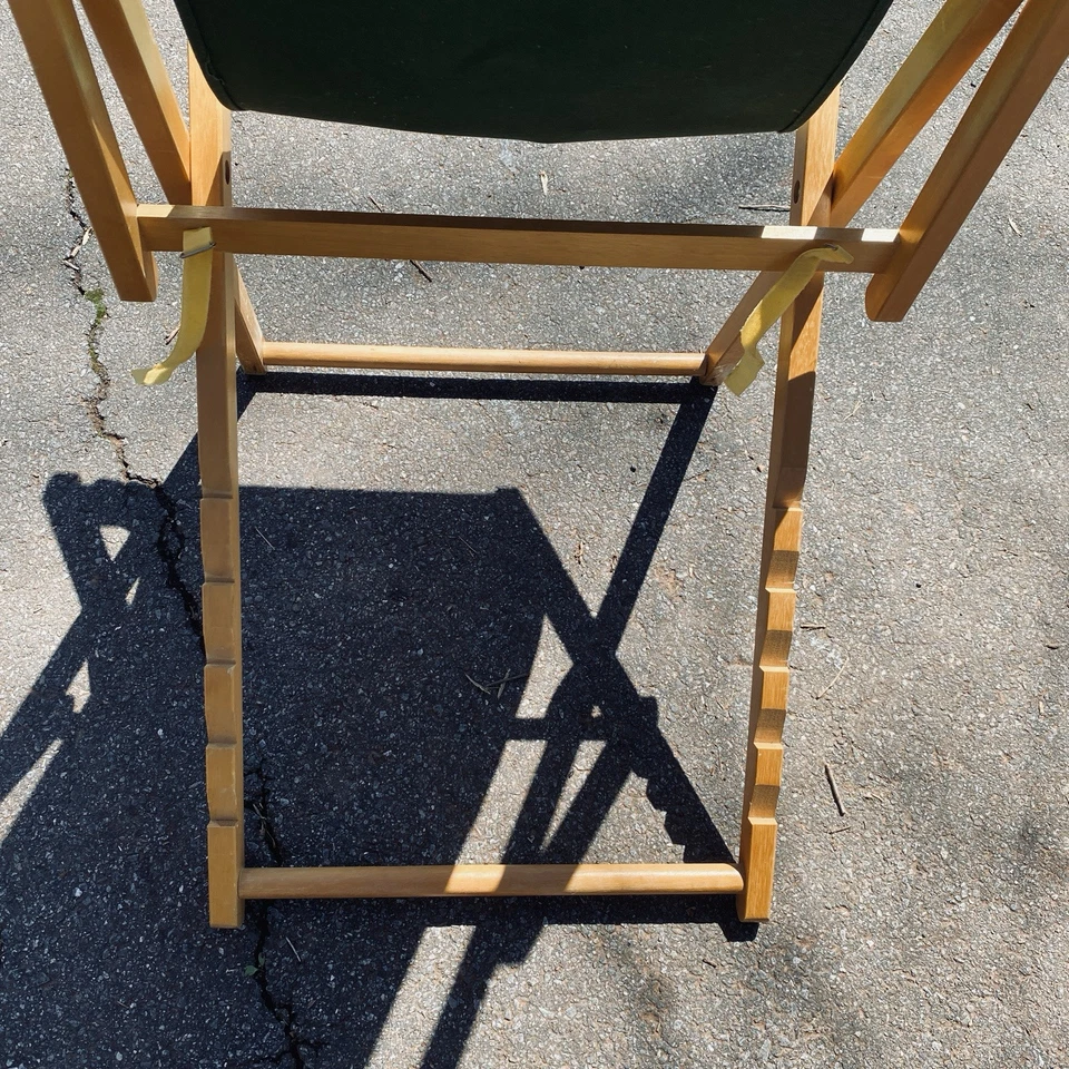 Sillón de playa plegable de madera de ginebra Tanqueray publicidad vintage Foto 4 de 4