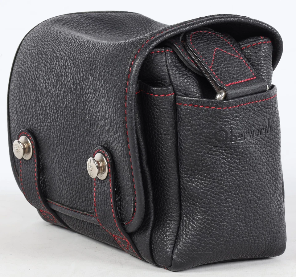 Bolsa para cámara Oberwerth Louis para Leica M11, negra/roja, 9,45 x 7,08 x 5,51 pulgadas Foto 3 de 4