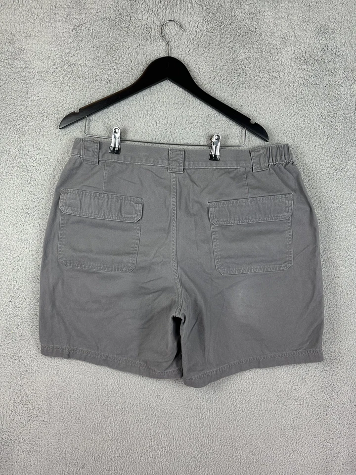 Shorts Croft & Barrow Masculino 38 Cinza Carga Utilitário Cintura Elástica Bolsos de Algodão - Imagem 4 de 4