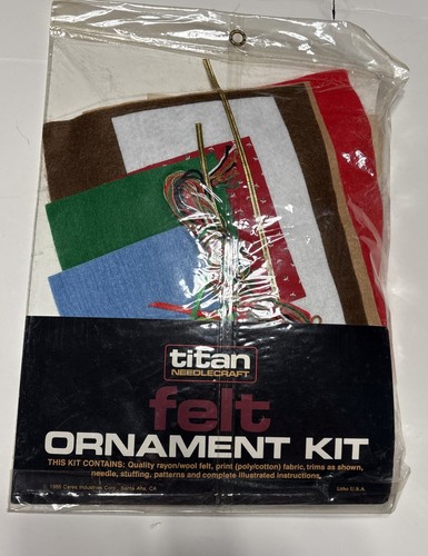 Vintage Bucilla Titan Paragon Filz Weihnachten Bastelset Lot Ornamente Wandbehang - Bild 8 von 18