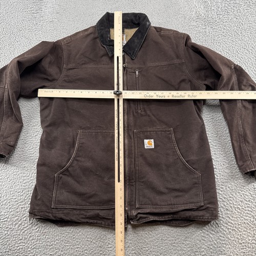 Vintage Carhartt Detroit Jacke Damen L Sherpa Decke gefüttert Arbeit braun WC061 DKB - Bild 7 von 14