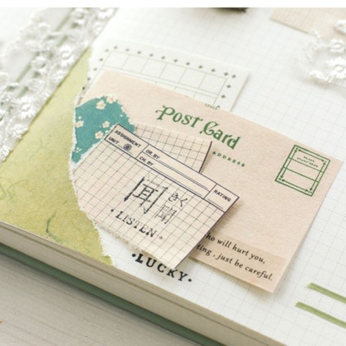 Set carta sfondo diario spazzatura 60 fogli per scrapbooking e artigianato - Picture 6 of 21