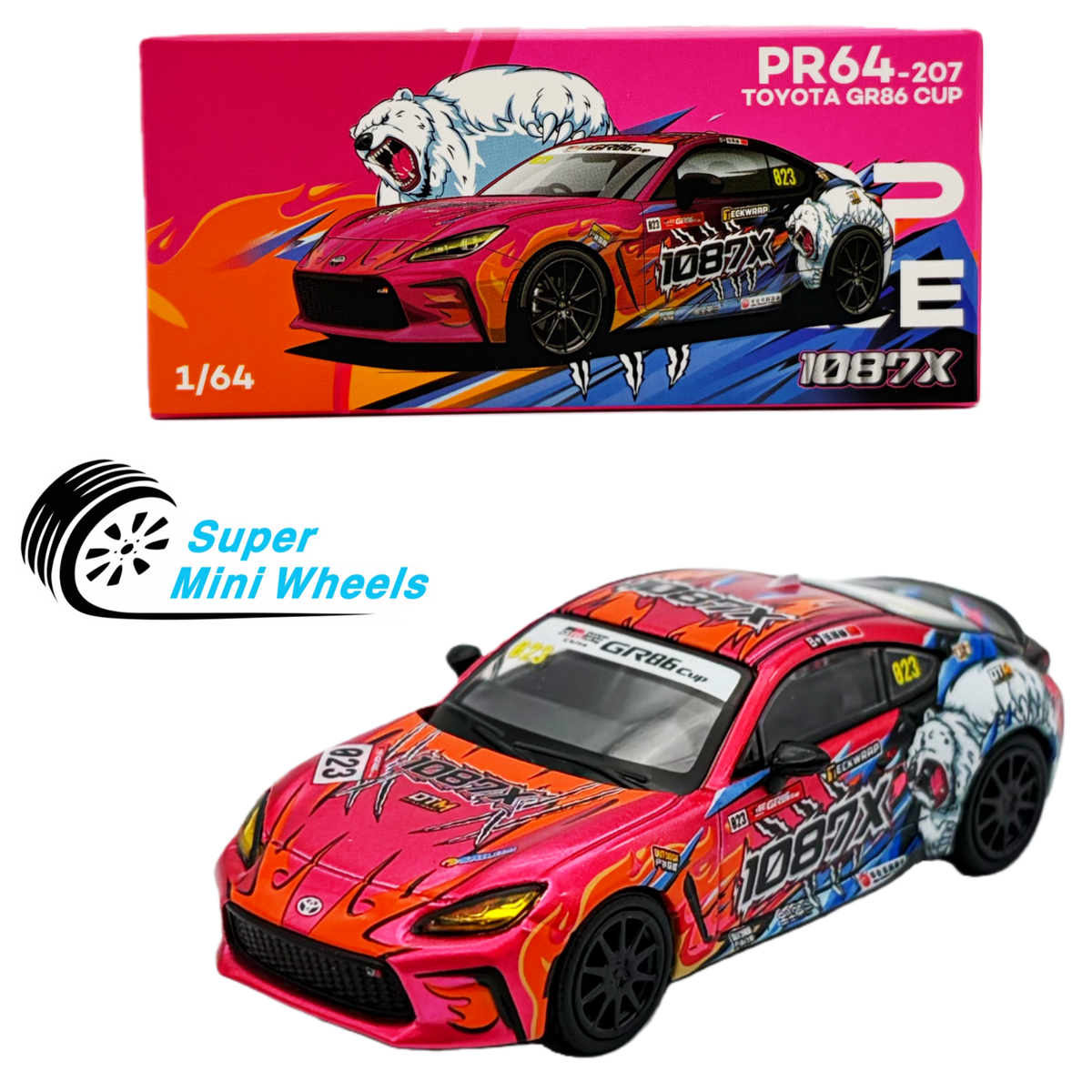 Pop Race 1:64 Toyota GR86 CUP 1087X Pink #207 | eBay