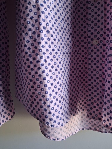 Ralph Lauren Hemd rosa Muster Button Down Langarm Kragen Slim Fit XL - Bild 6 von 7