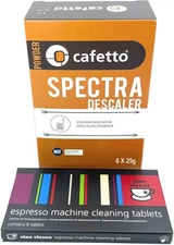 Cino Cleano Espresso Machine Cleaning and Descaling 8 Tablets 6 Sachets 