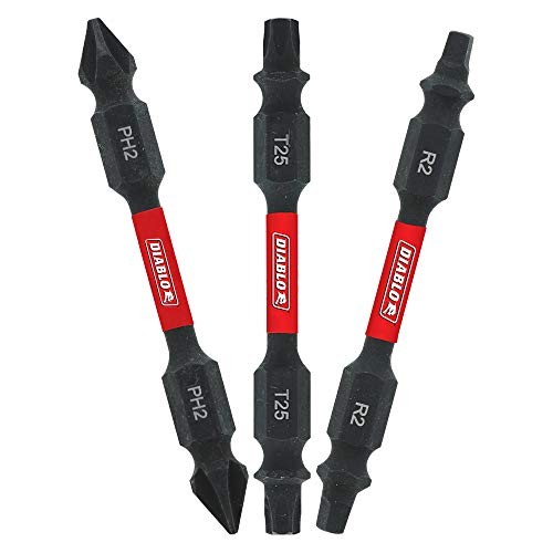 Diablo DDEV25-S3 2-1/2" Phillips, Square and Torx Drive Bit Set (3-Piece) - Picture 2 of 3