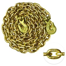 G80 Transport Binder Chain 3/8 Inch x 20 Foot Safety/Binder Chain with Clevis...