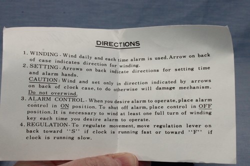 Sveglia da viaggio vintage SETH THOMAS Travatour #3805 40 ore TAIWAN, funziona! - Foto 11 di 16