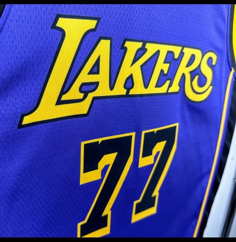 Neu mit Etikett! #77 Luka Doncic Los Angeles Lakers lila 3XL Basketball Trikot - Bild 3 von 4