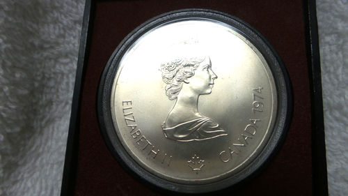 1974 Elizabeth II 10 Dollar Olympics Montreal ZEUS Coin - Picture 4 of 5