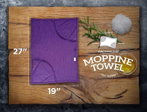 Rachael Ray Asciugamano Moppine, 2pz - Porta Asciugamani e Pentole da Cucina 2 in 1, Lavanda - Foto 3 di 8