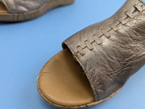 Born Concept Damen-Keilsandalen Metallic-Leder Größe 11 - Bild 12 von 20