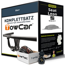 Für SEAT Leon II Typ 1P1 Anhängerkupplung starr +eSatz 7pol uni 03.09-12.13 NEU