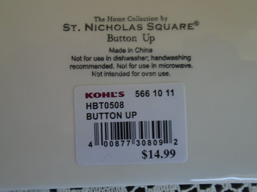 C-1094 2 St. Nicholas Square Button Up 7" Square Decorative Trivets Wall Art - Picture 4 of 4
