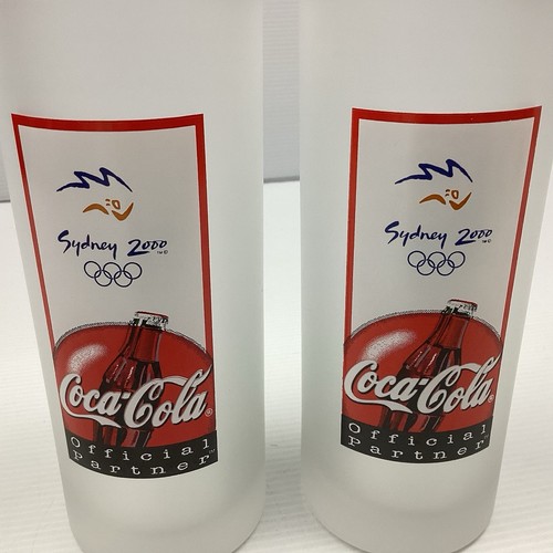 Juego de vasos esmerilados Coca Cola Partners Of Sydney 2000 Olympic X 2 - Imagen 8 de 12
