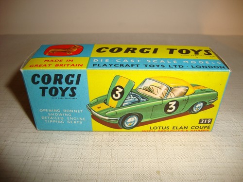 CORGI TOYS 319 LOTUS ELAN COUPE + DETACHABLE CHASSIS - EXCELLENT in original BOX - Picture 10 of 12