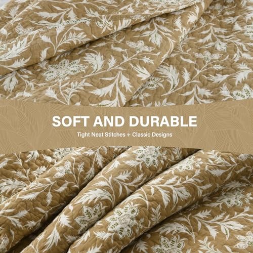 100% Cotton Quilt King Size, King Quilt Set, Quilted Bedspread Lightweight - Picture 6 of 7