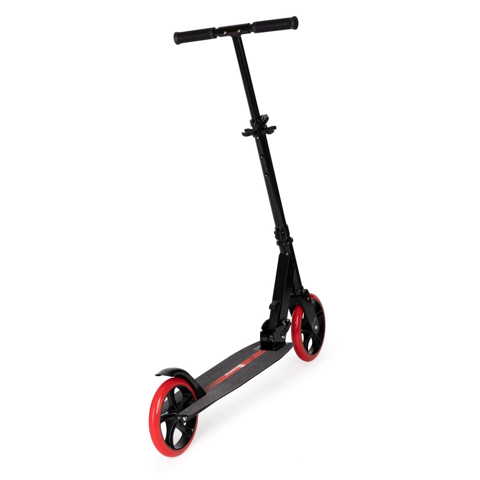 Kinder Roller klappbar – Aluminium City Scooter mit großen Rädern – Schwarz - Bild 4 von 4