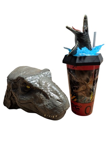 Jurassic World Rebirth Odeon Popcorn Bucket And Cup With Topper Mosasaurus
