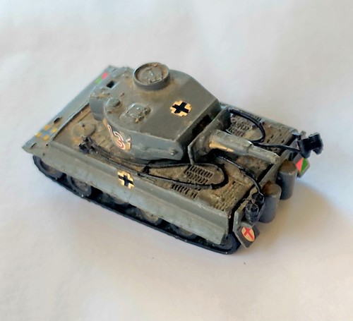 Tiger 1 carro armato Zylmex T408 pressofuso 1:87 carro armato da battaglia tedesco scala HO - Foto 3 di 7