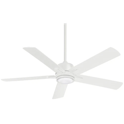 Minka Aire Stout 54" Ceiling Fan - Flat White 5-Blade Remote Control - Picture 2 of 2