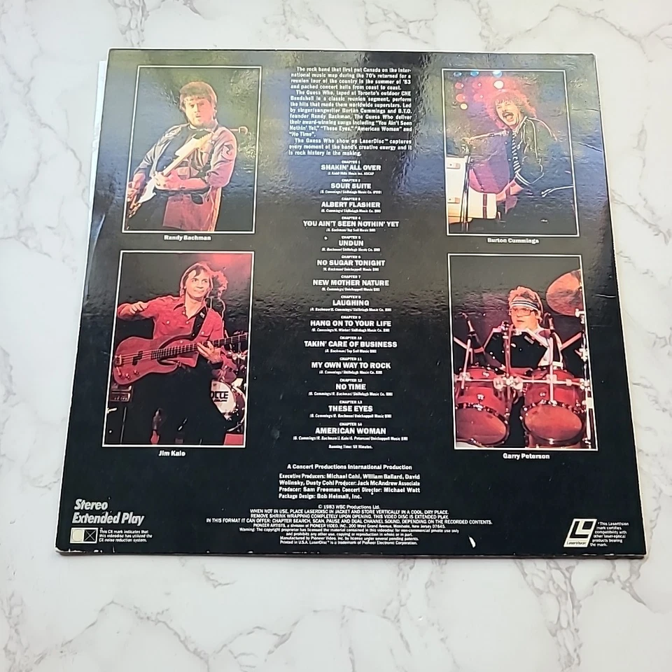 The Guess Who Together Again Laserdisc Excellent Condition 1983, Extended Play - Image 2 of 4