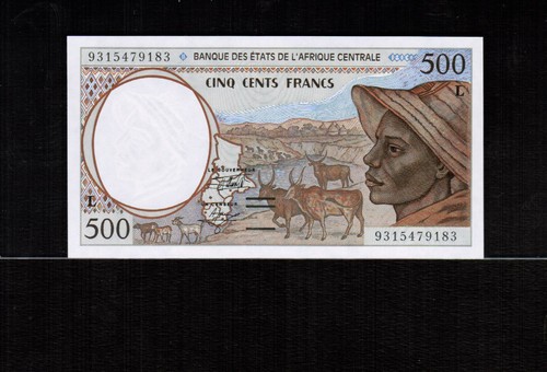 CAS Zentralafrikanische Staaten - Gabun **Code L** 500 FRANCS 1993 Gem UNC - selten