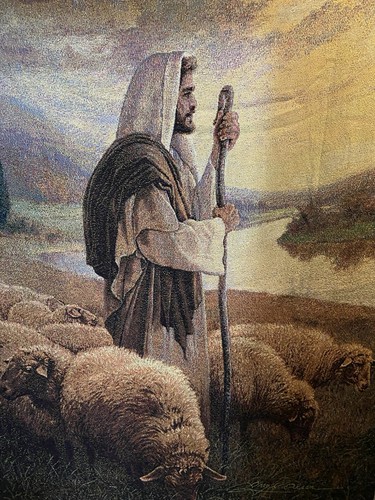NWT Greg Olsen Jesus Tapestry Blanket “Good Shepard” Made In USA - Bild 2 von 5