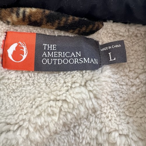 The American Outdoorsman Sherpa Lined Shirt Large NEW Shacket Flannel Soft - Picture 5 of 9