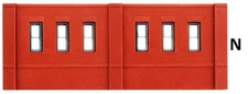 N Scale - 3 Dock Level Walls with Windows "Modular System"  DPM-60102