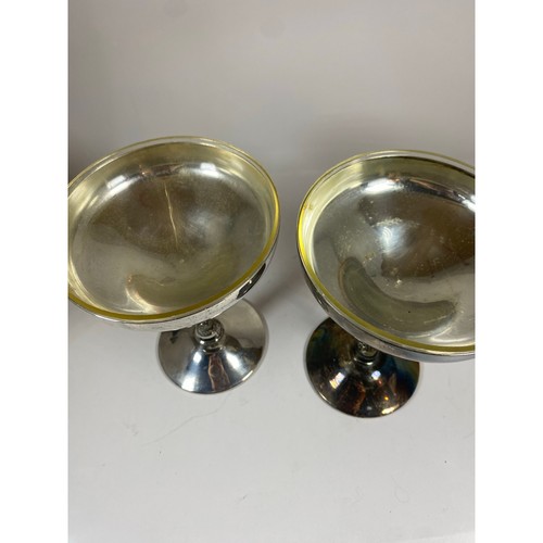 2 Vintage Valero Silverplate Twisted Stem Goblet Chalice - Picture 4 of 7