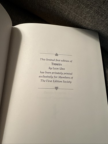 The Franklin Library Trinity 1976 Leon Uris First Edition Leatherbound Gold Edge - Picture 8 of 11