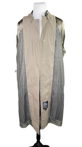 Trench cappotto Forest Club Rainforest 42R kaki doppiopetto cintura collo pelle - Foto 5 di 8