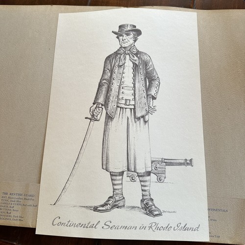 Vintage (Set of 6) Rhode Island Military Uniform Art Prints Spirit of '76 - Picture 7 of 12