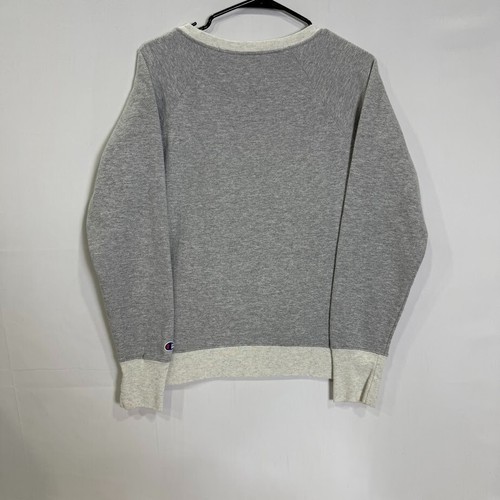 Champion Men’s S Gray 2-Tone Crewneck Sweatshirt Embroidered Sleeve Logo - Picture 2 of 5
