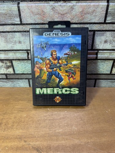MERCS (Sega Genesis, 1991), w/ Box and Poster, Free Insured Shipping