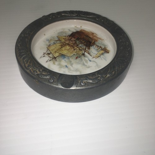 vintage ashtray with ships Rare - Picture 3 of 4