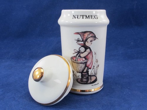 MI Hummel Spice Jar NUTMEG 24K Gold Trim Empty Resusable 1987 Vintage - Picture 2 of 10