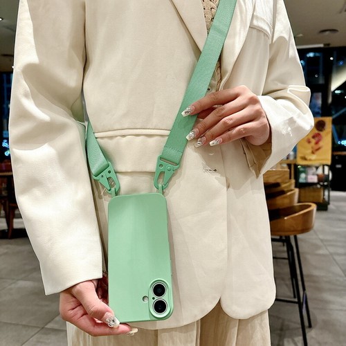 Hülle mit Handykette Band Für iPhone 16 15 14 13 Pro Max 12 11 Silikon TPU Cover - Bild 9 von 20