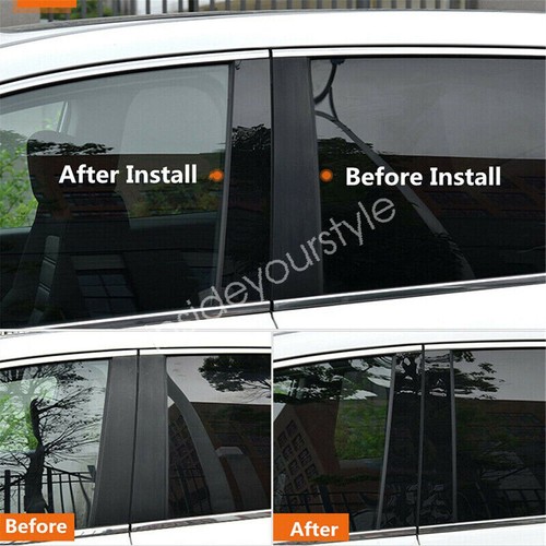 Fits VW Jetta MK5 2006-2010 Sedan Door Trim Pillar Posts Gloss Black 6pcs Set - Picture 12 of 18