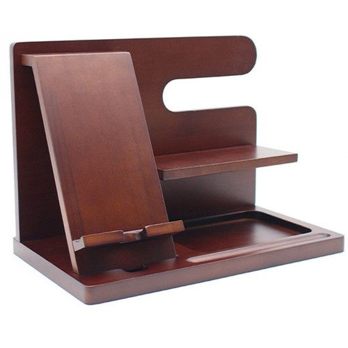 Station d'accueil en bois pour téléphone portable support de bureau support de charge pour téléphone portable - Photo 25 sur 25