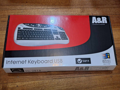 A&R Computer KB-2818 USB Internet Keyboard - Sliver/Black - Picture 3 of 3