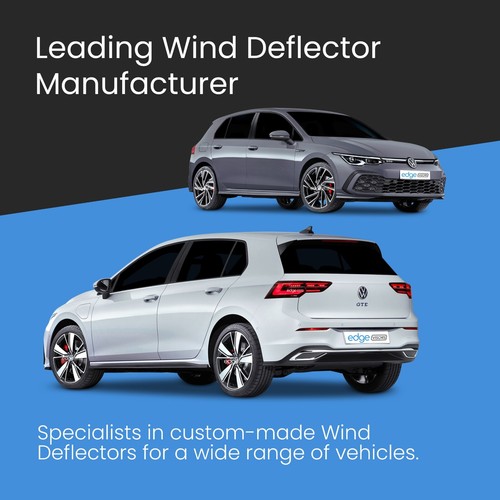 VW GOLF MK8 2020-onwards 5 Door Hatchback Wind Deflectors 4pc Tinted - Picture 2 of 10
