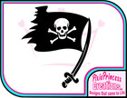 Pirates C Skull Cross Bones Vinyl Sticker Car Kids Bedroom Wall Window Decal