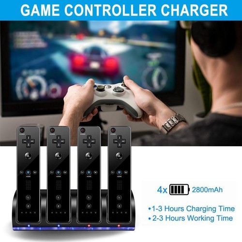 Station d\'accueil pour support de chargeur à 4 ports pour console de jeu (noir - Afbeelding 7 van 7