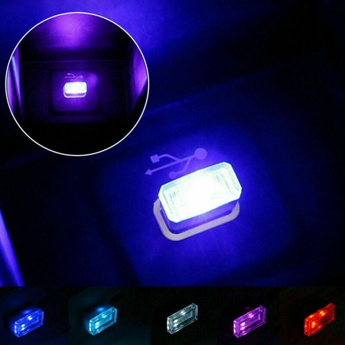 Mini USB LED Light Lamp Car Interior Accessories Neon Atmosphere Bulb Universal - Picture 3 of 11
