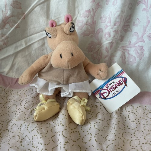 NEU Vintage The Disney Store Parks Sitzsack Plüsch 8 Zoll Tanzendes Nilpferd von Fantasia - Bild 1 von 2