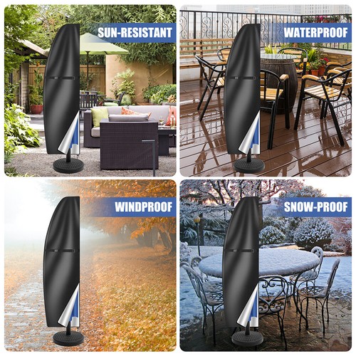 Patio Outdoor Umbrella Protective Canopy Cover Bag fit 6' 8' 9' 10' 13ft Market - Picture 15 of 21