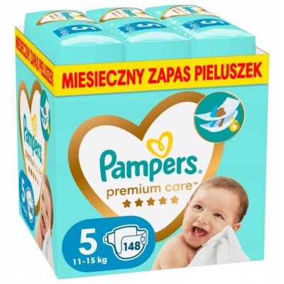 Pampers Premium Care Größe 5 148/296 Windeln Weich Komfortabel Baby
